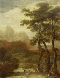 Landschap met jagers