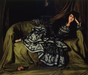 Marcelle Souty met volantjurk – 1915 – 160 x 188 cm