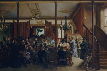 Veiling in Clinton Hall, New York