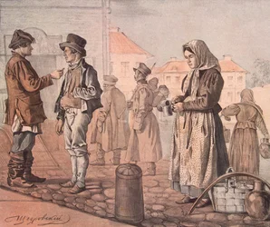 Straatmelkverkoper uit de serie Dit zijn onze mensen, 1842