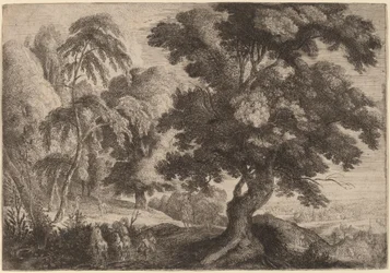Landschap met Twee Herten