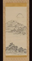 Mount Fuji, uitzicht vanaf Tago no Ura Bay