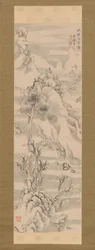 Winterlandschap, in de stijl van Guo Zhongshu, late 18e eeuw