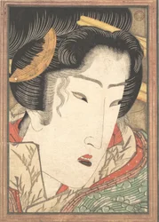 Afgewezen geisha uit Passies gekoeld door lentensneeuw, 1824