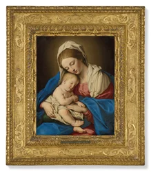 Madonna en kind (olieverf op doek)