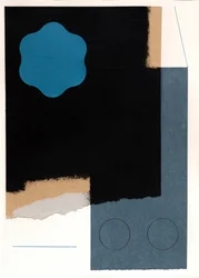 Blauw, geometrisch, abstract