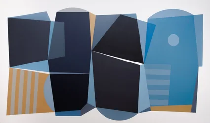 Blauwe geometrische harmonie