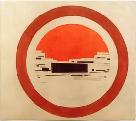 Ontwerp voor suprematistische beschildering van porselein