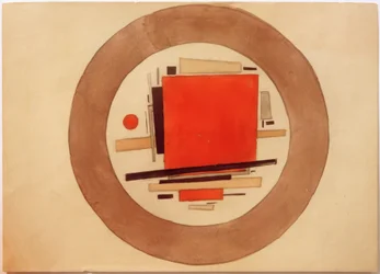 Project van een suprematische beschildering voor porselein