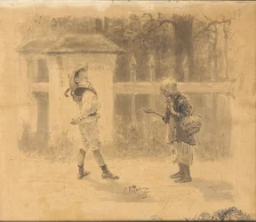 Bedelend meisje, 1889