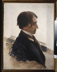 Portret van de kunstenaar Isaak Brodsky
