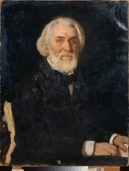 Portret van de schrijver Ivan Sergejevitsj Toergenjev