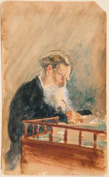 Portret van de schrijver Leo Tolstoj