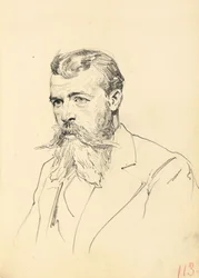 Portret van een man met snor en baard, c. 1872-1875