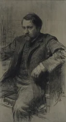Portret van de schilder Valentin Alexandrovich Serov 1865-1911, 1901