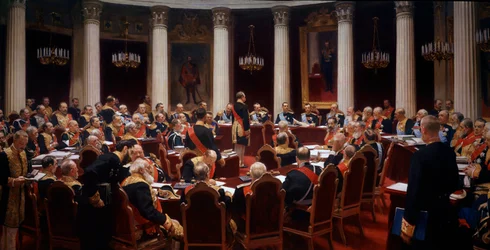 De ceremoniële bijeenkomst van de Staatsraad, 7 mei 1901