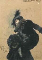 Vrouw in bontjas