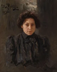Portret van de dochter van de kunstenaar Nadezhda Repina