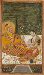 Ali Adil Shah II van Bijapur met een Vrouw