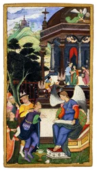 Een engel in gesprek met een groep Europeanen, c. 1610