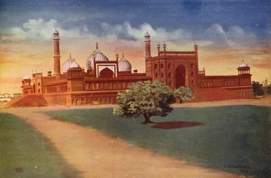 Jama Musjid, Delhi (kleurenfoto)
