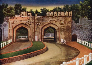 Kashmeri Gate, Delhi (kleurenfoto)