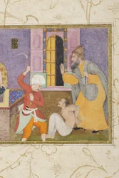 Een gevangene wordt berecht (detail), c.1610