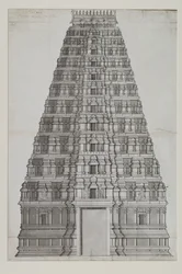 Een twaalf verdiepingen tellende gopuram