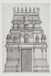 Een tweeverdiepings gopuram