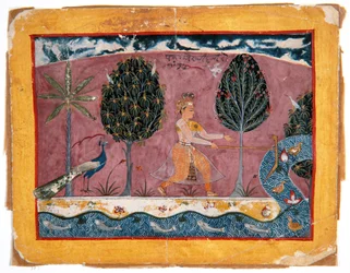 Balarama met zijn ploegschaar bij de Jamna-rivier, c.1590-1600