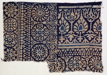Blokgedrukt textielfragment, Indiaas