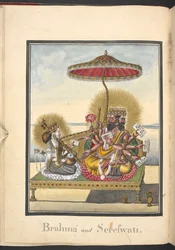 Brahma en Sarasvati
