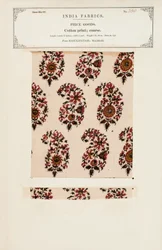 Grof katoenprintmonster uit Masulipatam in Madras, uit De Collectie van de Textielfabrikanten van India, door John Forbes Watson, gepubliceerd in 1866