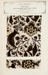 Grof katoenmonster met chetee (chintz) patroon uit Arcot in Madras, uit De Collectie van de Textielfabrikanten van India, door John Forbes Watson, gepubliceerd in 1866