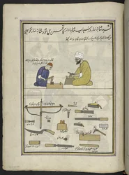 Kam-makers, 86 tekeningen gebonden in een volume die ambachten en beroepen in Kasjmir uitbeelden, ambachtslieden worden getoond aan het werk met hun gereedschap en uitrusting, door een Kasjmir kunstenaar, waarschijnlijk in Srinagar, ca. 1850-60