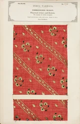 Geborduurd mousselinemonster uit Madras, uit The Collection of the Textile Manufacturers of India, door John Forbes Watson, gepubliceerd in 1866