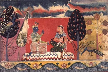Folio 3. Radha en Krishna, uit de 
