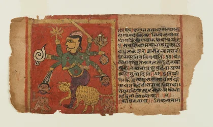 Folio uit een verspreide Devi-serie: Durga doodt demonen