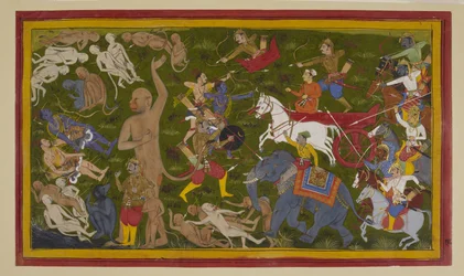 Indrajit overweldigt Rāma en bondgenoten; Hanumān gaat op zoek naar geneeskrachtige kruiden