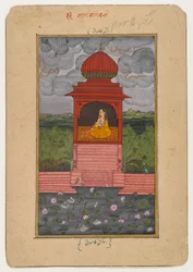 Kamodani Ragini, pagina uit een verspreide Ragamala-serie