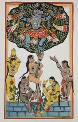 Krishna en 5 godinnen