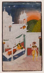 Lalita Ragini, Pagina uit een Verspreide Ragamala Serie, c.1640