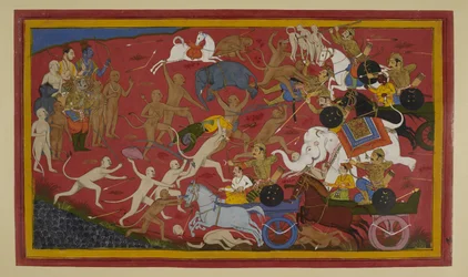 Apen bestrijden Rāvaṇa