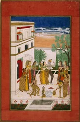 Radha en Krishna dansen, ca. 1760