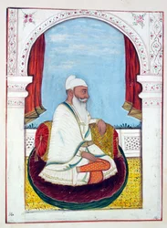 Rajah Lal Singh, uit Het Koninkrijk van Punjab, zijn Heersers en Hoofden, deel I, een deel van 27 aquarelstudies door een onbekende Indiase kunstenaar, ca. 1840