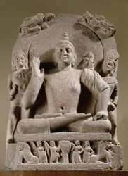 Zittende Bodhisattva, Mathura