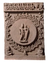 Shiva Parvati, uit Makarandanagar (reliëf, 9e-10e eeuw)