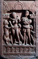 Sundari toilet (zandstenen sculptuur)