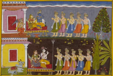 De goden vragen Śiva de rākṣasas te vernietigen; hij verwijst hen naar Viṣṇu, die ermee instemt