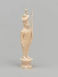 Witte pion, schaakstuk, India, ca. 1820